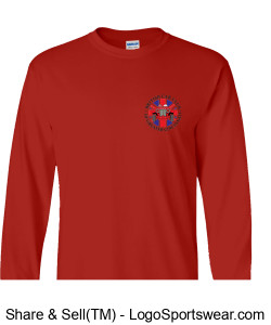 Long Sleeve T Shirt-Red 6 OZ 100% Cotton Design Zoom