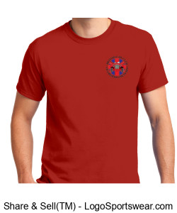 T Shirt-Red 6 OZ 100% Cotton Design Zoom
