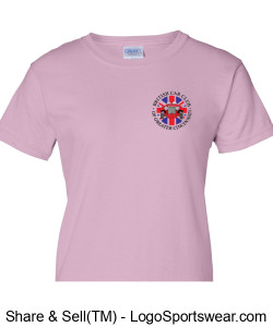 Ladies T Shirt-Light Pink 6oz., 100% cotton Design Zoom