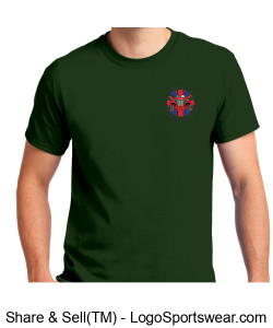 T Shirt-Forest Green 6 OZ 100% Cotton Design Zoom