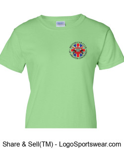 Ladies T Shirt MInt Green 6oz., 100% cotton Design Zoom