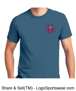 T Shirt-Indigo Blue 6 OZ 100% Cotton Design Zoom